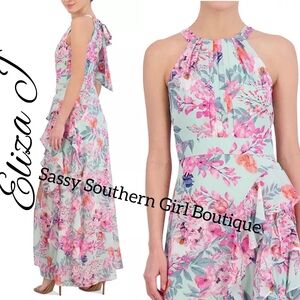 ⭐🆕 Eliza J Mint Floral Maxi Dress